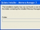 Memory Manager Shared Components Update